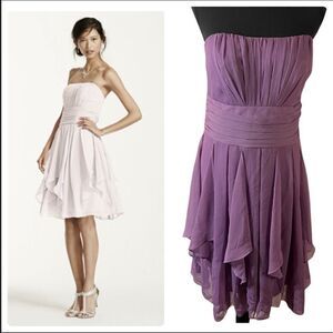 David’s Bridal Chiffon Dress with Layered Skirt Size 12